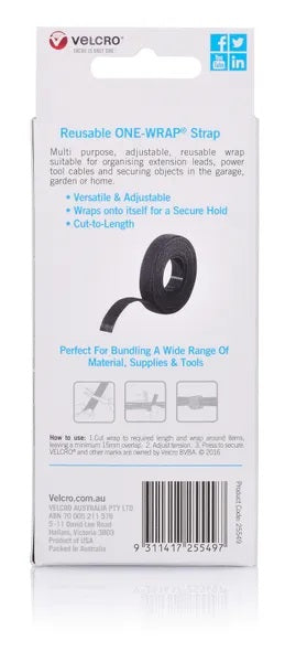 Resuable One-Wrap Velcro Strap